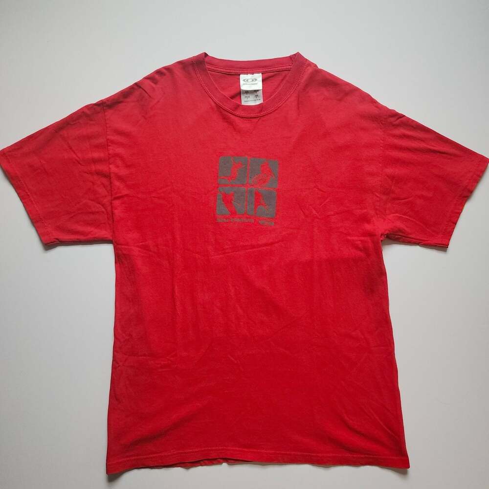 Salomon Vintage Red T-Shirt with Sport Quad Graphic Large